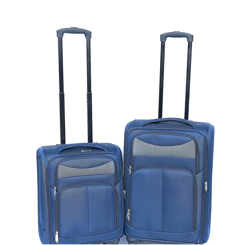 (20+24) Two-piece suitcase suitcase set Oxford trolley case without password lock universal wheel