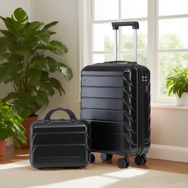 Practical 2-size Travel System Includes A 20-inch Rolling Luggage For Daily Travel Essentials And A 14-inch Cosmetic Case For Toiletries, Skincare And Small Accessories, Providing Classified Storage To Keep Your Travel Items Organized And Neat.