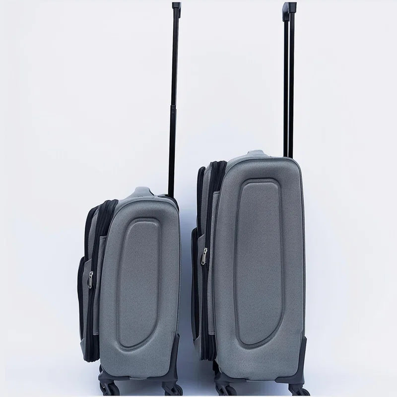(20+24) Two-piece suitcase suitcase set Oxford trolley case without password lock universal wheel