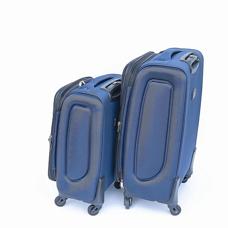(20+24) Two-piece suitcase suitcase set Oxford trolley case without password lock universal wheel