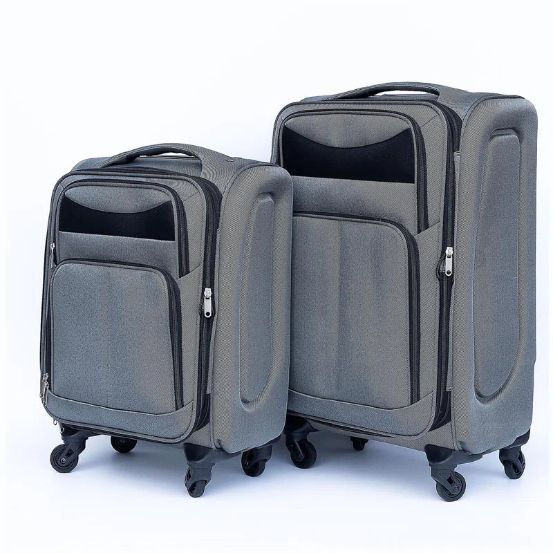(20+24) Two-piece suitcase suitcase set Oxford trolley case without password lock universal wheel