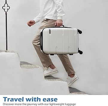 Luggage Expandable(only 28") Suitcase PC+ABS Spinner Built-In TSA lock 20in 24in 28in Carry on (Charcoal., L(28in).)