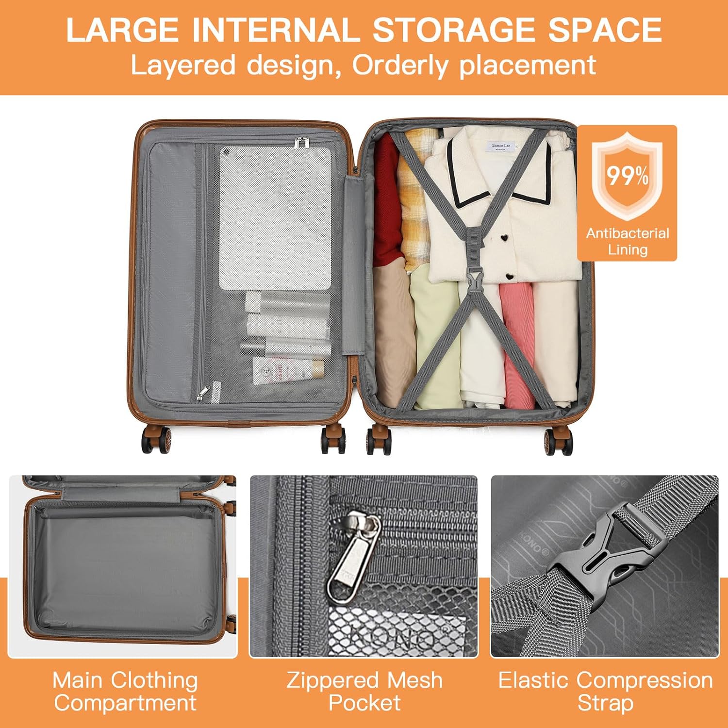 Lightweight 24 Inch Expandable Luggage