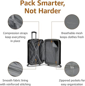 30-Inch Hardside Checked Luggage With TSA Lock, Hardshell Suitcase