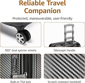 30-Inch Hardside Checked Luggage With TSA Lock, Hardshell Suitcase